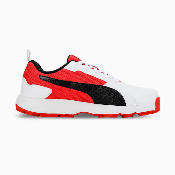 Puma 22 FH 10780602 Cricket Rubber Shoes Red White Size @ Side View 2