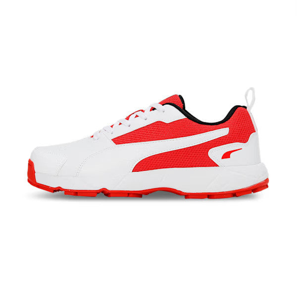 Puma 22 FH 10780602 Cricket Rubber Shoes Red White Size @ Side View 4