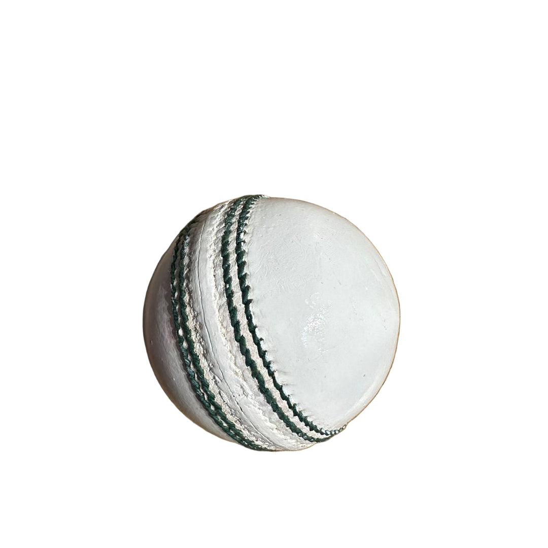 Custom Plain Cricket Leather Ball Colour @ White Side View