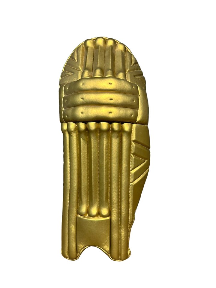 Customised Armour Gold Colored Cricket Batting Leg Guard Pads Mens Size@front view3