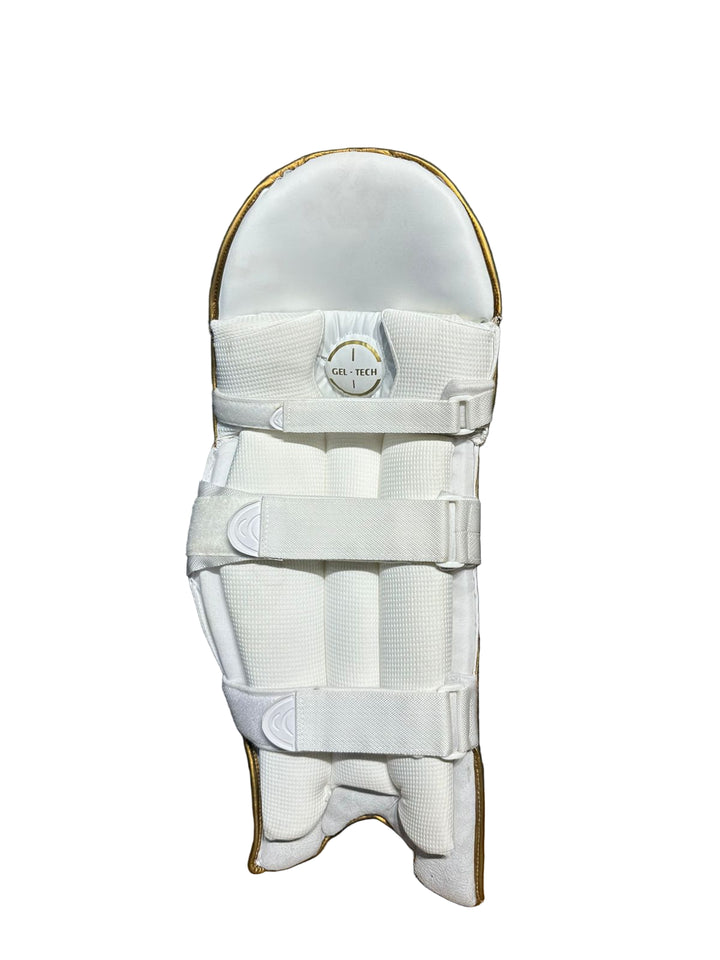 Customised Armour Gold Colored Cricket Batting Leg Guard Pads Mens Size@front view4