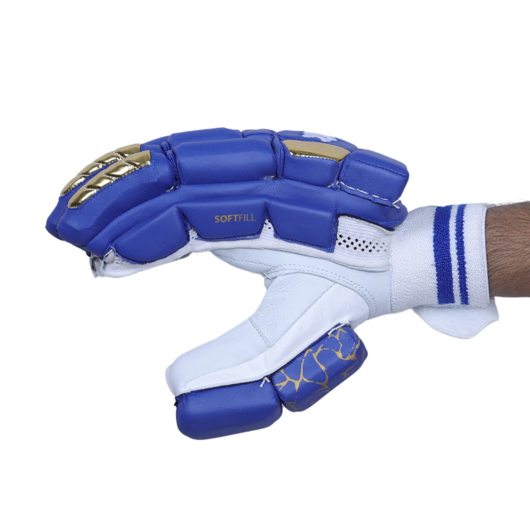 DSC Flite 2020 Blue Cricket Batting Gloves Mens Size@Side View