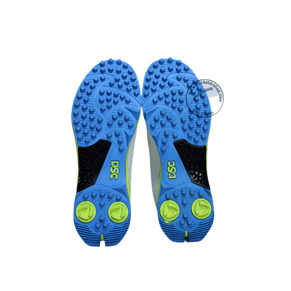 Dsc Jaffa 22 Lime Cricket Rubber Shoes@ Sole View