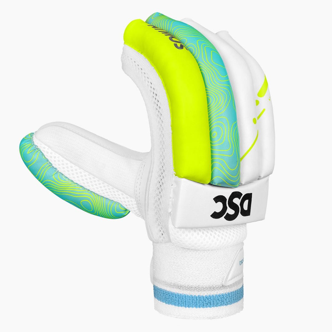 DSC Atmos Lemon Cricket Batting Gloves Size Mens Size@front view