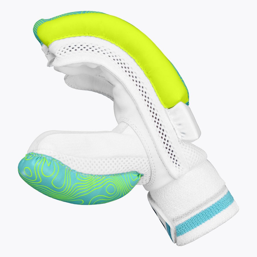 DSC Atmos Lemon Cricket Batting Gloves Size Mens Size@front view3