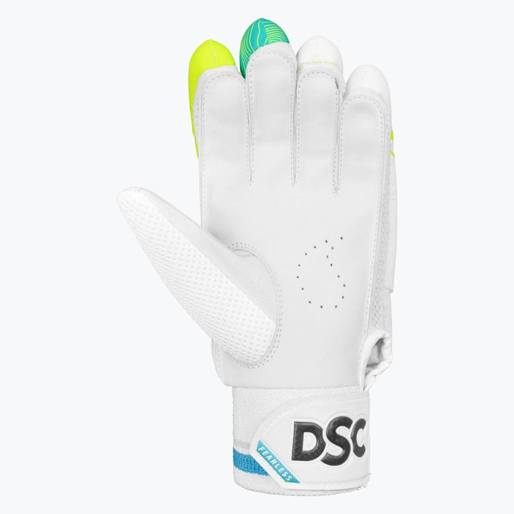 DSC Atmos Lemon Cricket Batting Gloves Size Mens Size@front view4