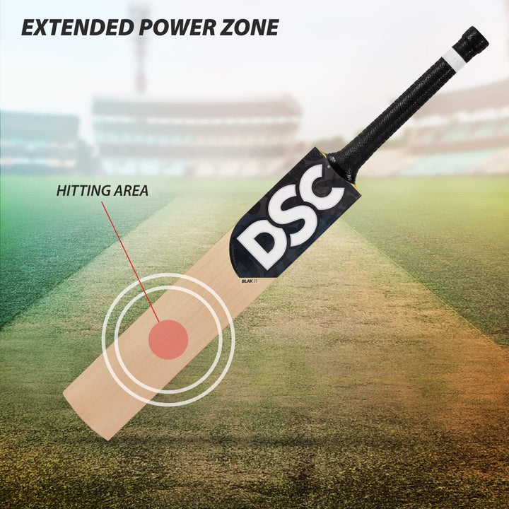 DSC Blak 35 English Willow Cricket Bat Size SH @ Front View 3