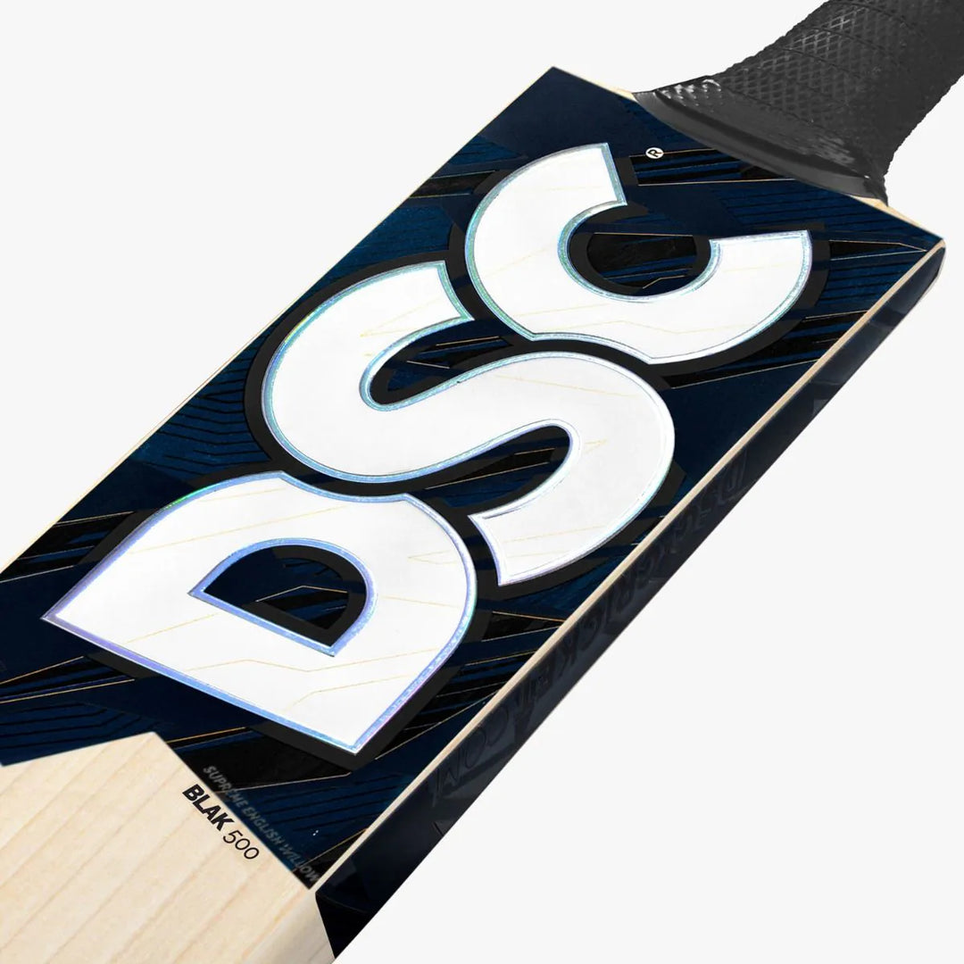 DSC Blak 500 English Willow Cricket Bat Size SH@front view2