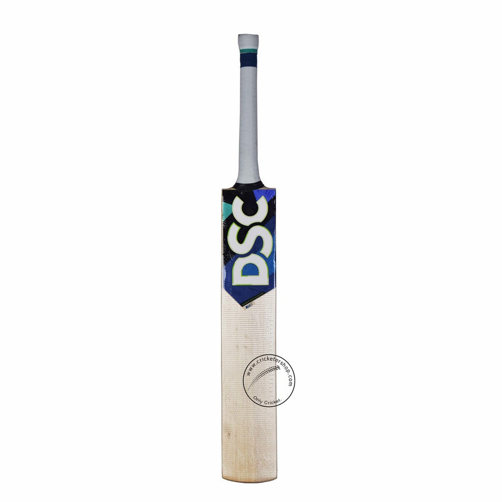 DSC Blu 5 English Willow Cricket Bat Size SH @ Front View