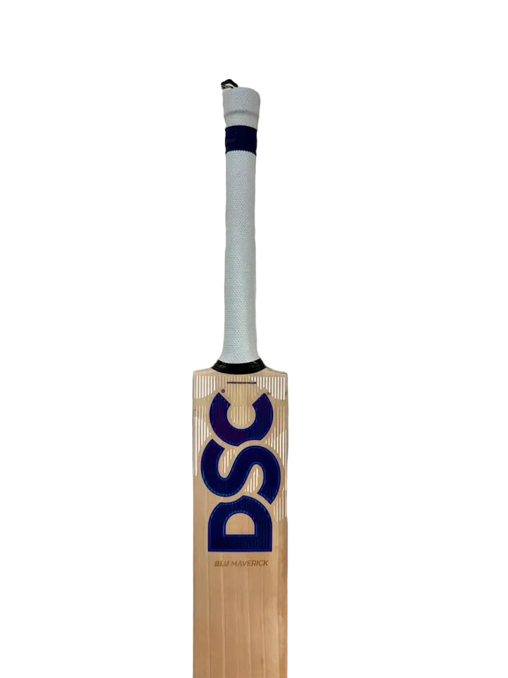 DSC Blu Maverick English Willow Cricket Bat Size SH @Face View