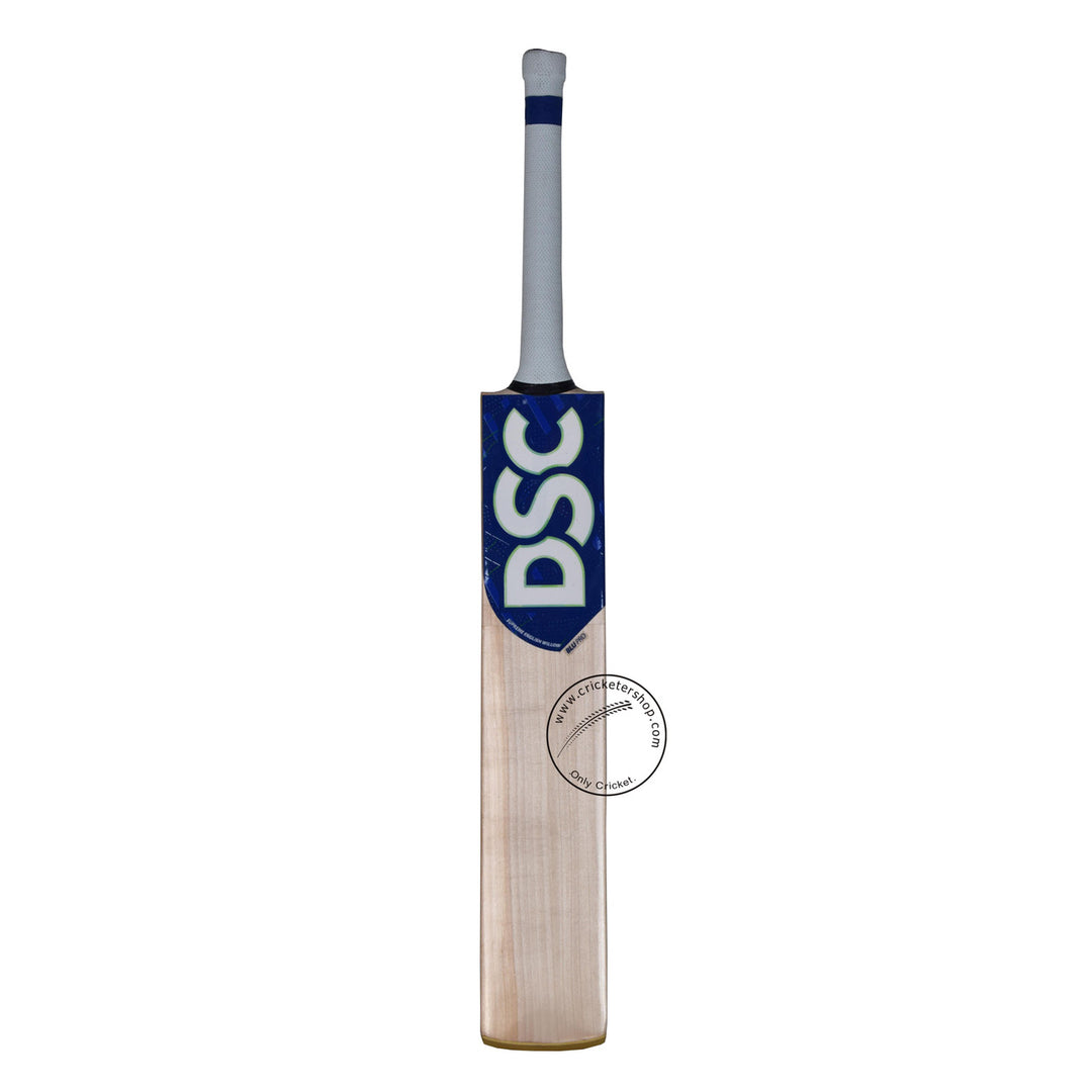 DSC Blu PRO English Willow Cricket Bat Size SH @ Front View