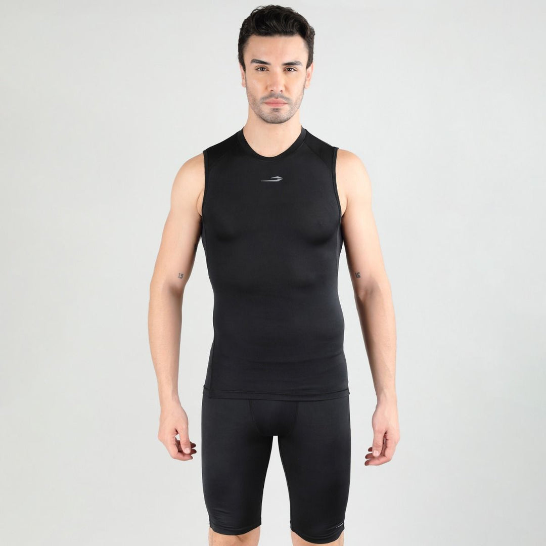DSC Compression Sando Cricket MPS 318 Colour Black Size @ Front View