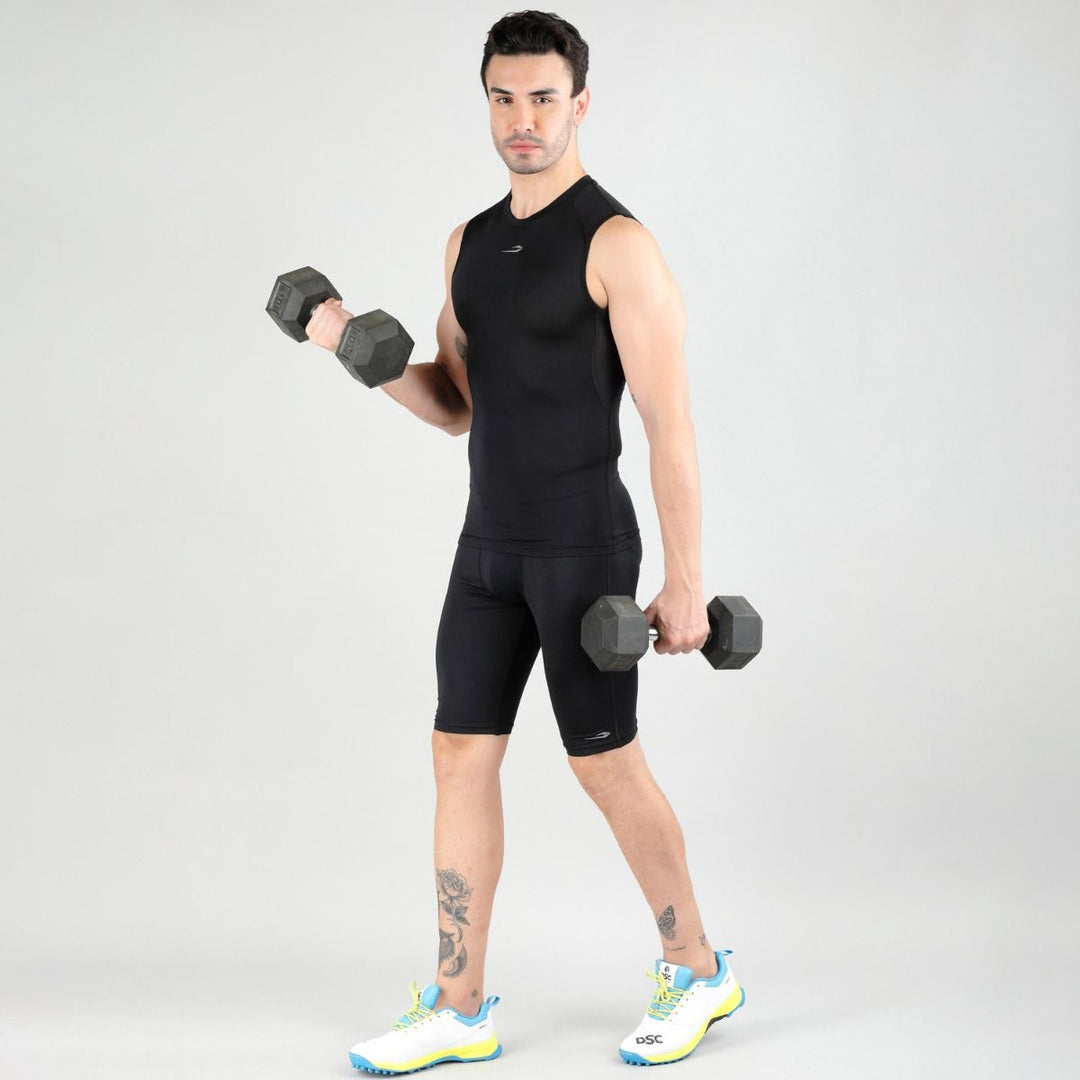 DSC Compression Sando Cricket MPS 318 Colour Black Size @ Side View 4