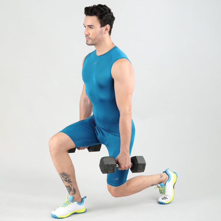 DSC Compression Sando Cricket MPS 320 Colour Azure Size@front view4