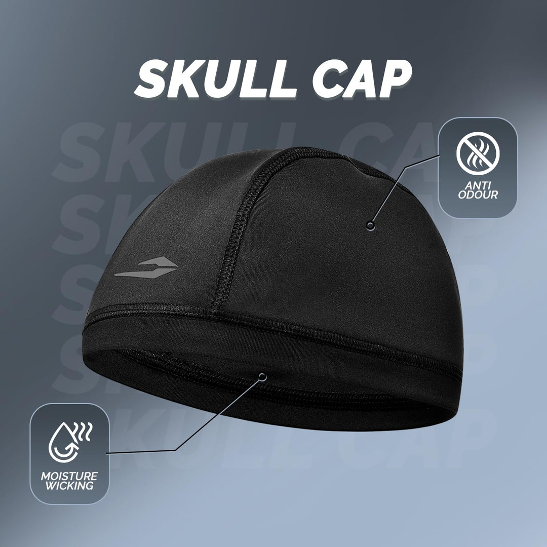 DSC Cricket Skull Cap Free Size Black @ Front View 2
