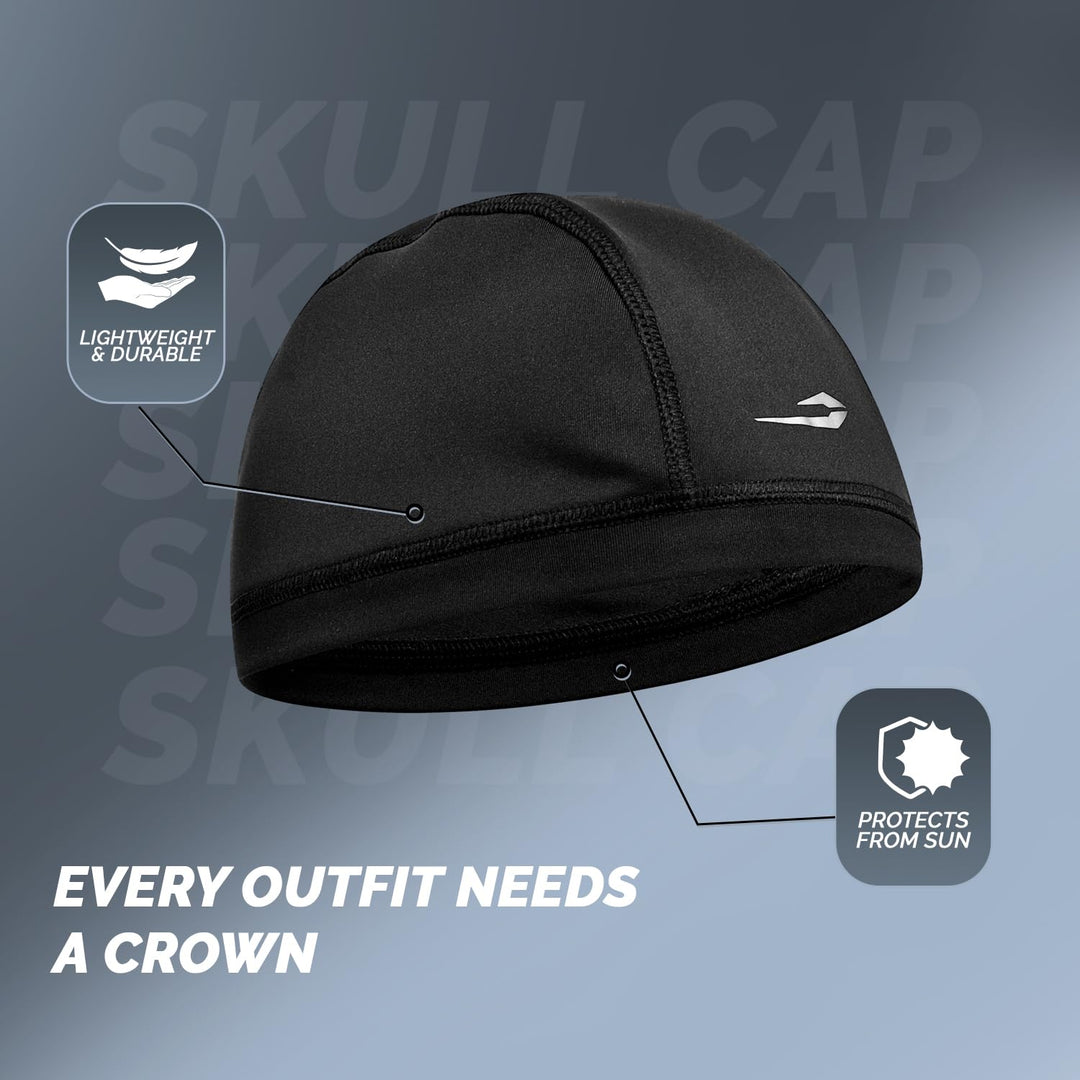 DSC Cricket Skull Cap Free Size Black @ Front View 3