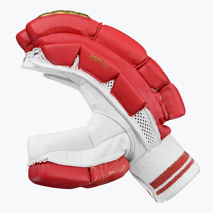 DSC Flite 20/20 Red Cricket Batting Gloves Size @ Side View