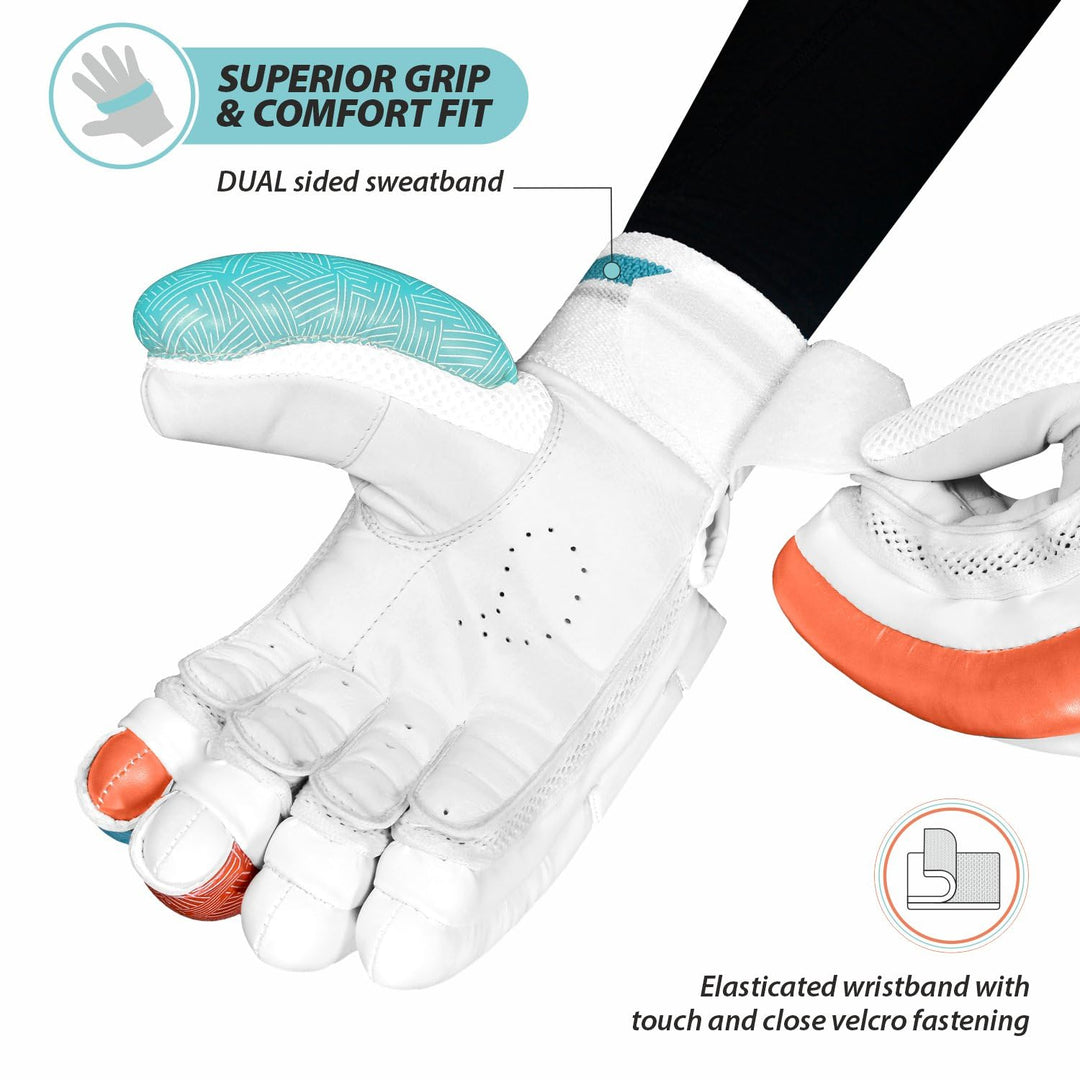 DSC Glider Cricket Batting Gloves Mens Size@front view 2