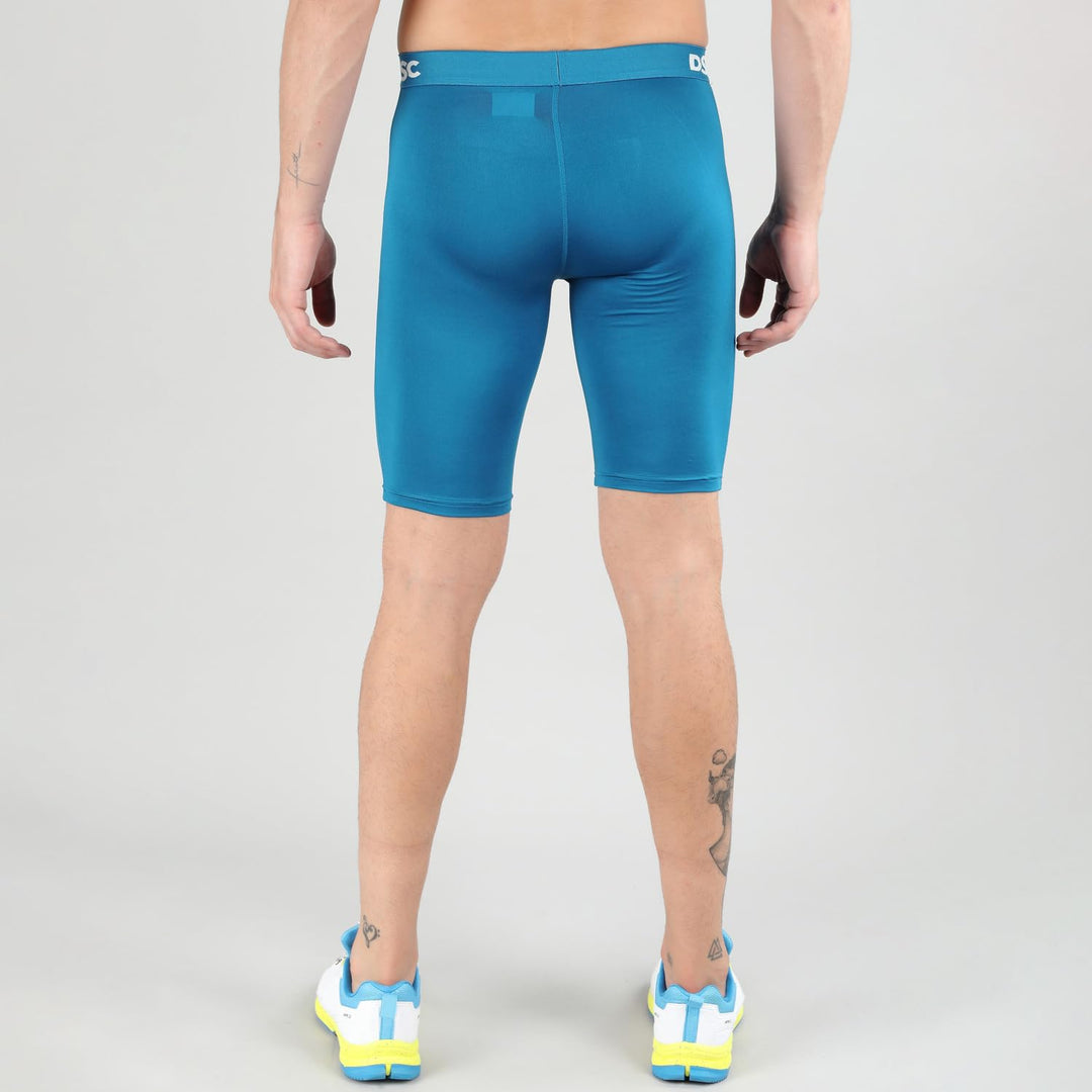 DSC Half Tight Compression MPT 323 Colour Azure Size @ Back View 2