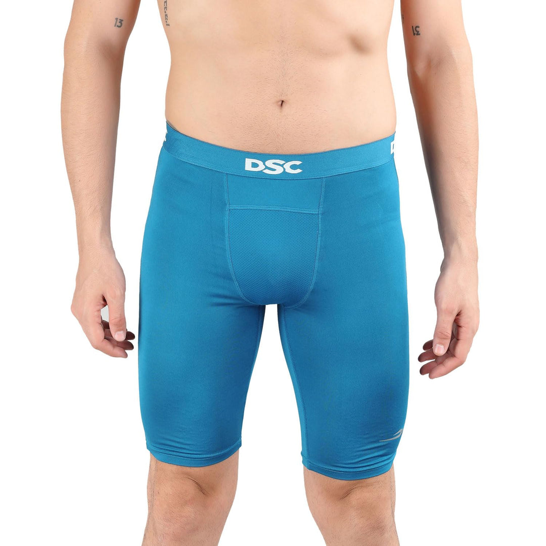 DSC Half Tight Compression MPT 323 Colour Azure Size @ Front View