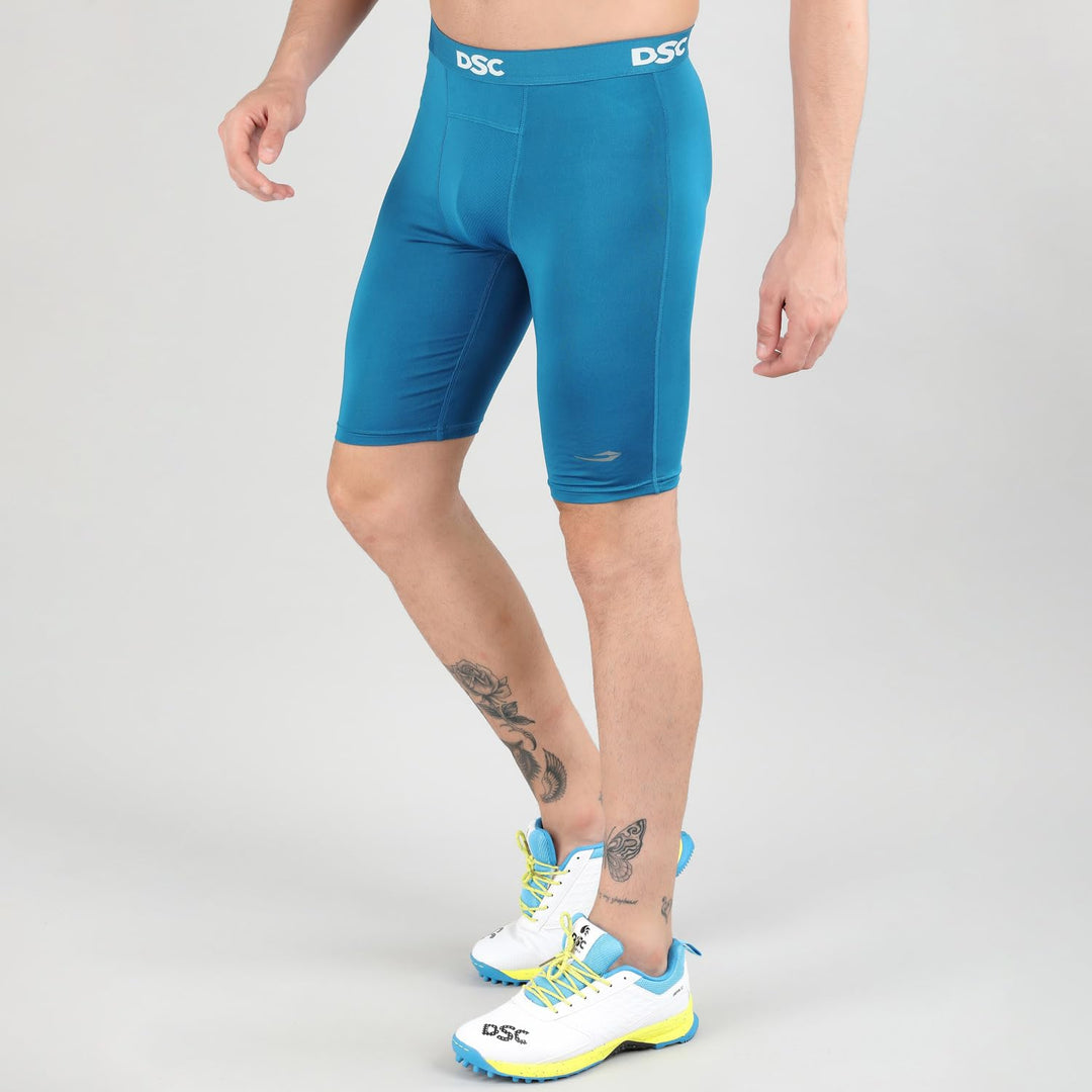 DSC Half Tight Compression MPT 323 Colour Azure Size @ Side View 2