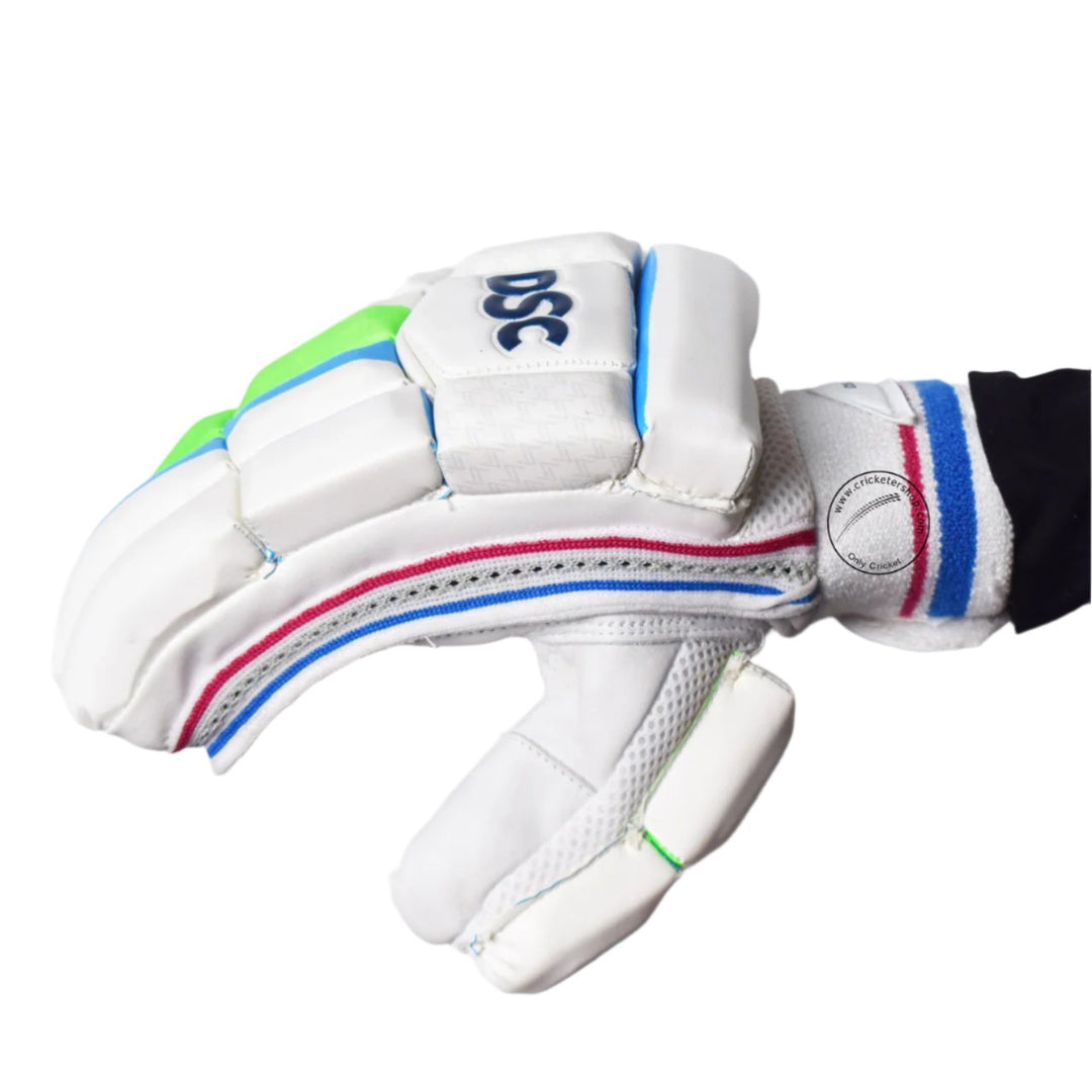 DSC Intense Shoc New Cricket Batting Gloves Mens Size @ Side View