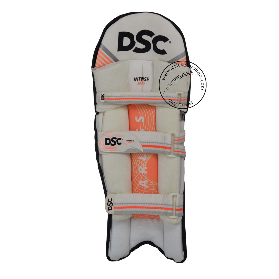 DSC Intense Speed Black Cricket Batting Leg Guard Pads @Back View