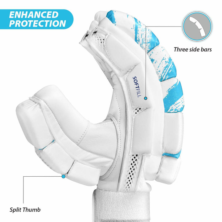 DSC Intense Speed Cricket Batting Gloves Youth Size @ Side View 