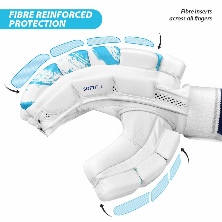 DSC Intense Speed Cricket Batting Gloves Youth Size @ Side View  2