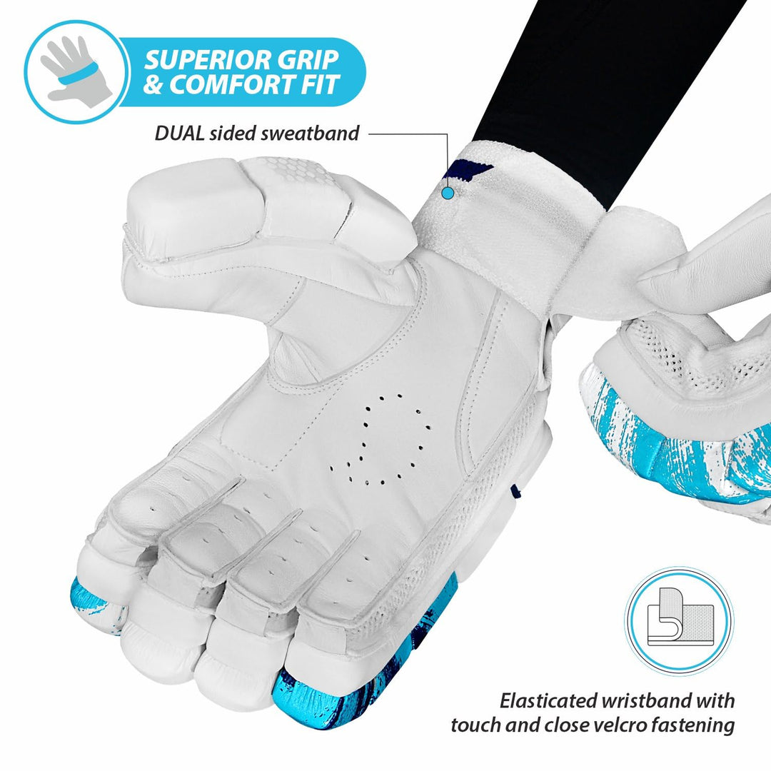 DSC Intense Speed Cricket Batting Gloves Youth Size @ Side View 3