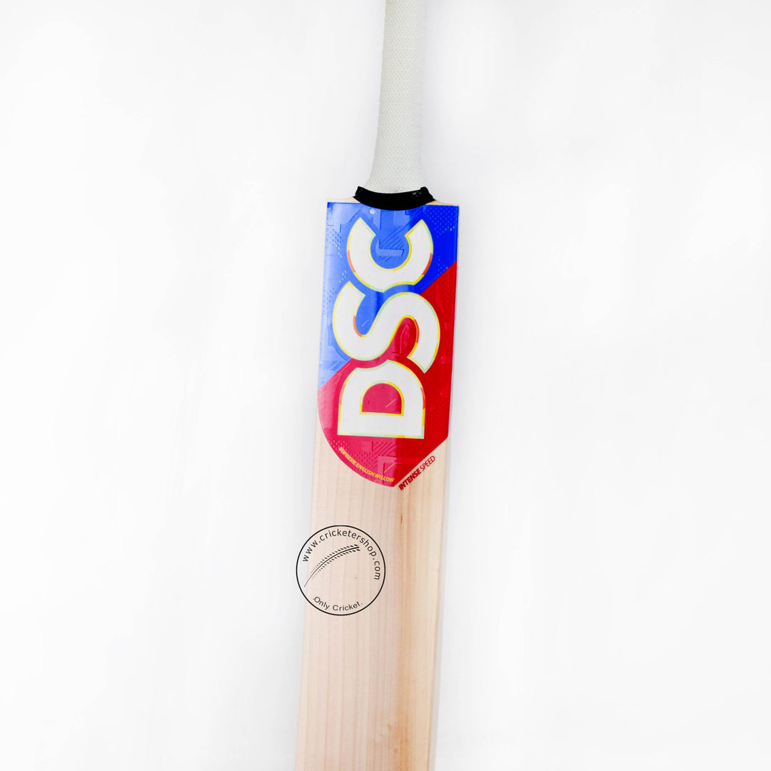 DSC Intense Speed English Willow Cricket Bat Size SH @ Face View