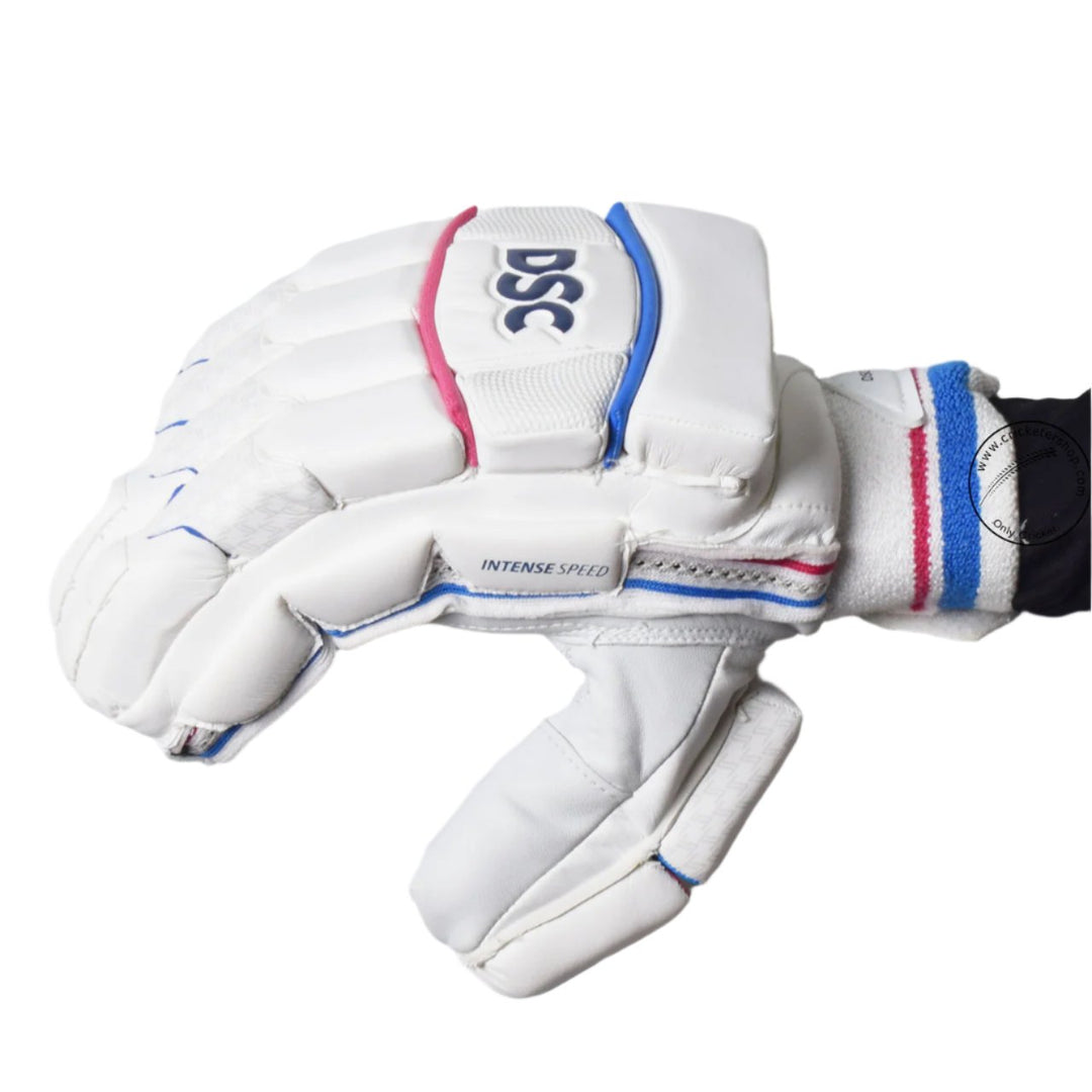 DSC Intense Speed New Cricket Batting Gloves Mens Size @ Side View