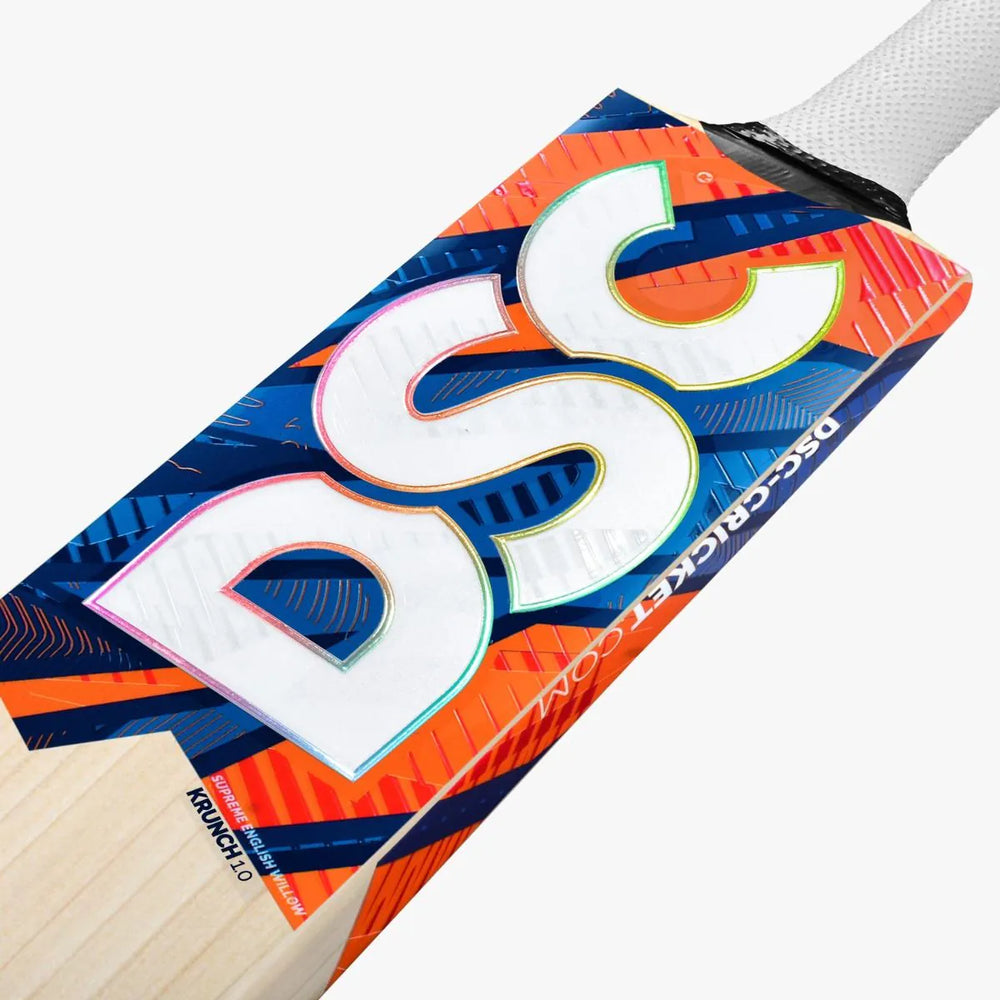 DSC Krunch 1.0 English Willow Cricket Bat Size SH @ Face View 