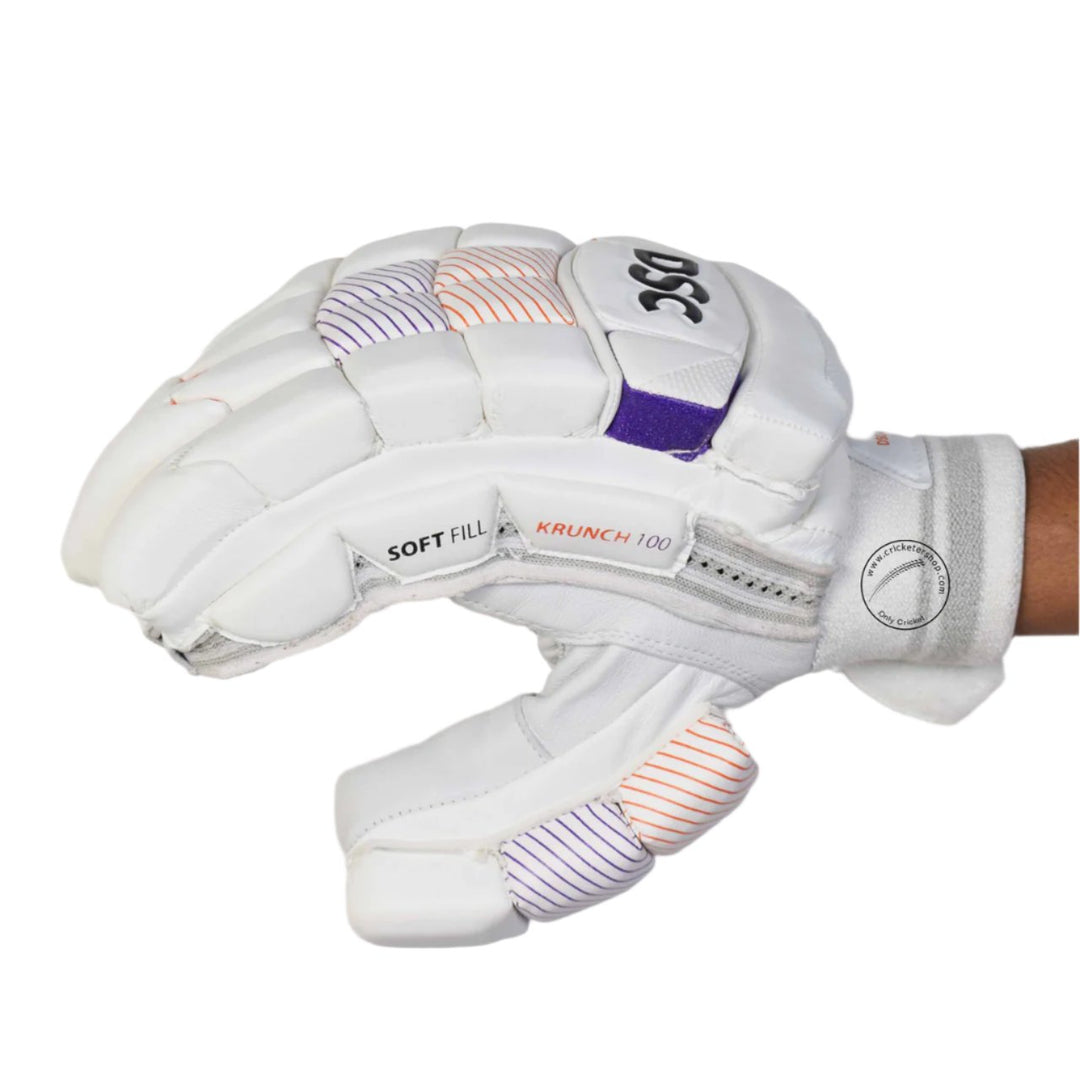 DSC Krunch 100 Cricket Batting Gloves Mens Size @ Side View