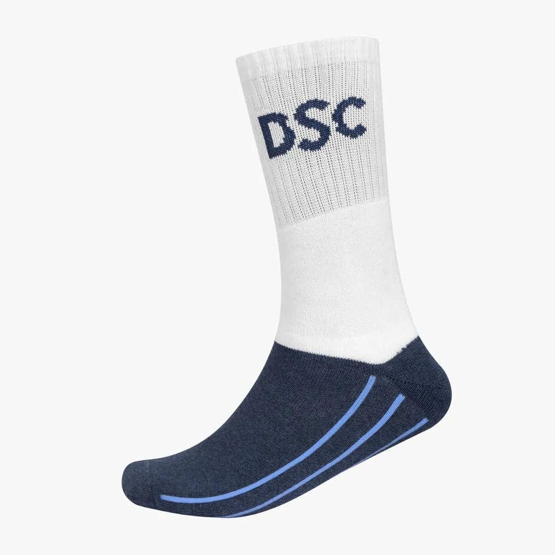 DSC Passion White Cricket Socks @ Side View