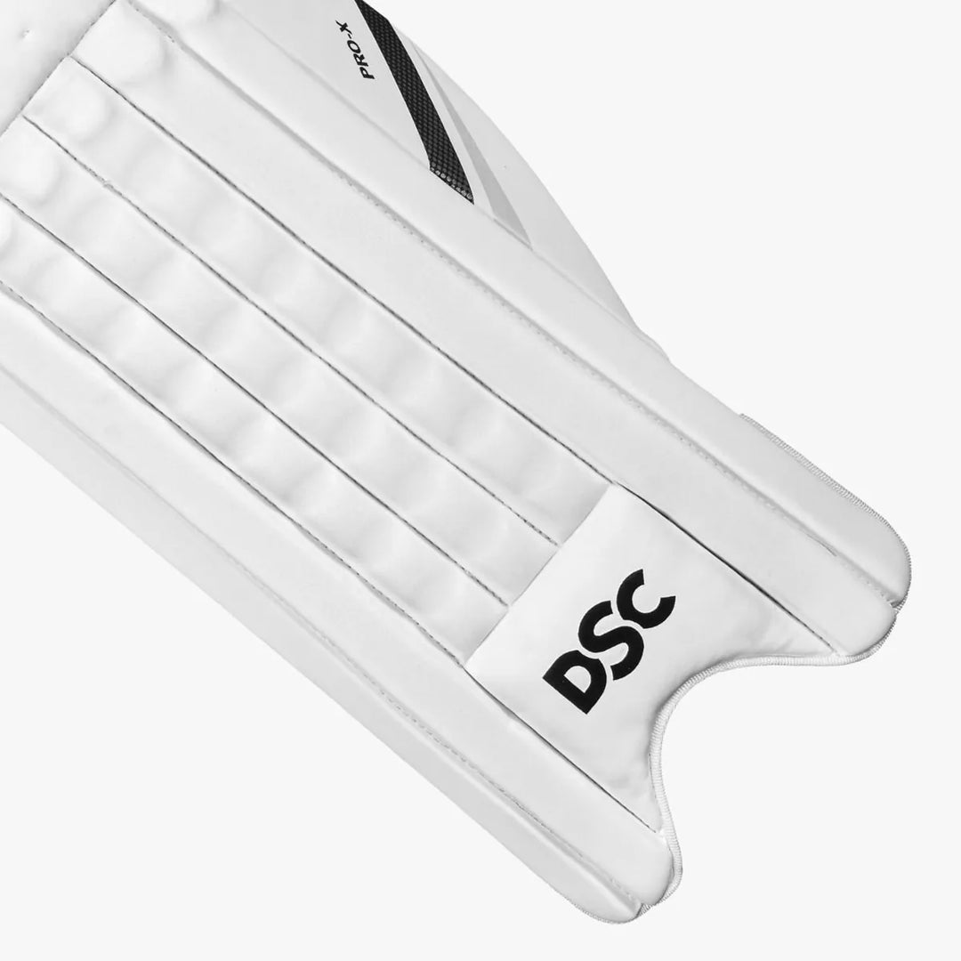 DSC Pro X Cricket Batting Leg Guard Pads Mens Size @Front Bottom View