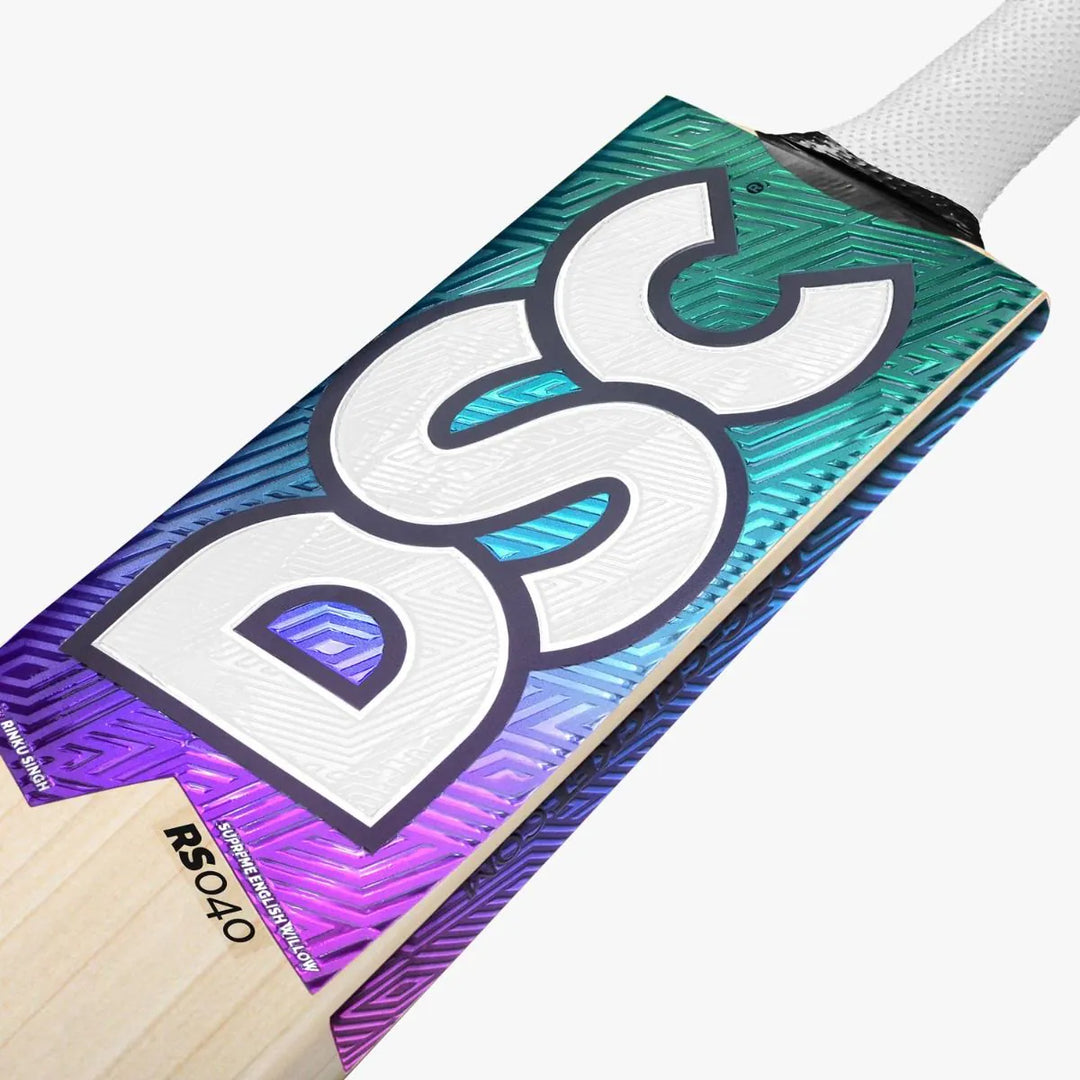 DSC RS 040 English Willow Cricket Bat Size SH @ Face View