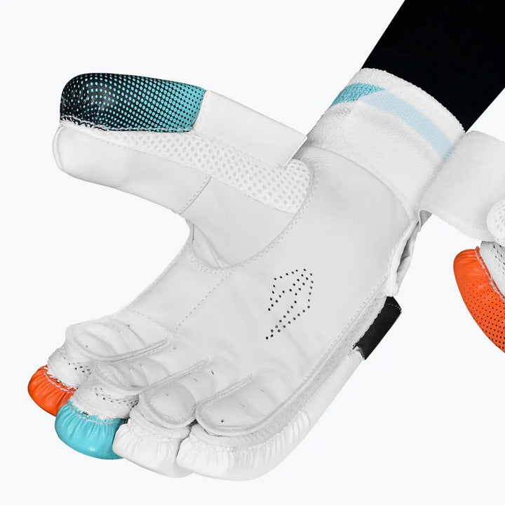 DSC Rage Orange Sky 2 Cricket Batting Gloves @ Right Front View