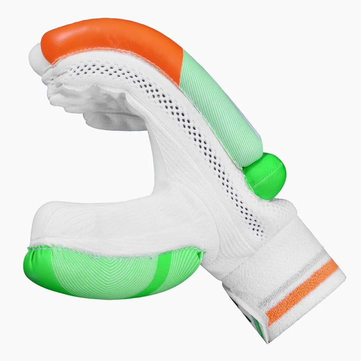 DSC Ruffle Green Cricket Batting Gloves Size @ Side View