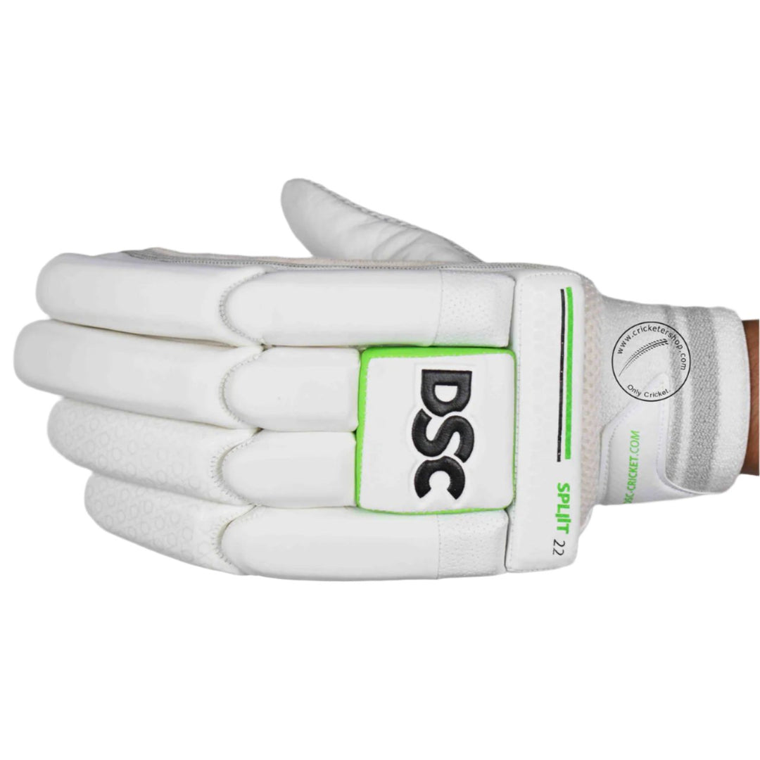 DSC Split 22 Cricket Batting Gloves Mens Size @ Left Back View