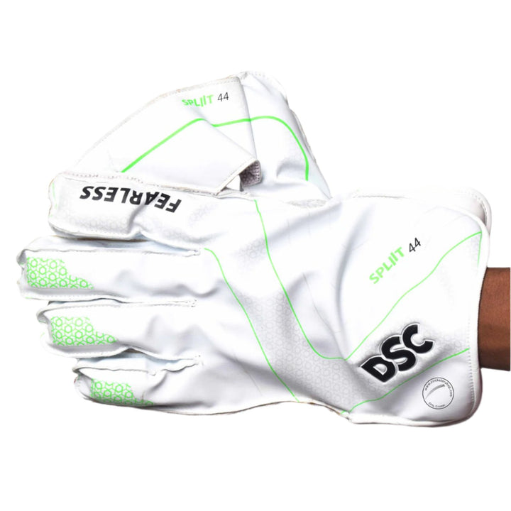 DSC Split 44 Wicket Keeping Gloves Size @ Left Back View