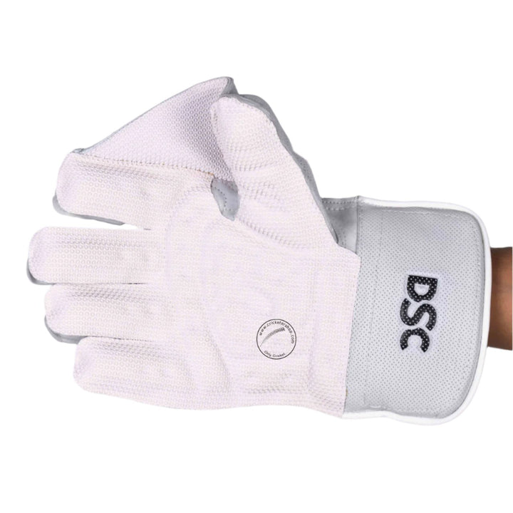 DSC Split Players Wicket Keeping Gloves Mens Size @ Right Front View