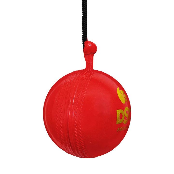 DSC Synthetic Cricket Hanging Ball Red @ Side View