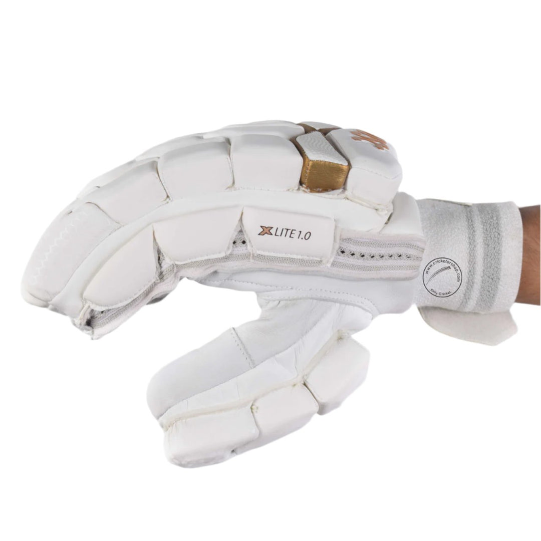 DSC Xlite 1.0 Cricket Batting Gloves Mens Size @ Side View