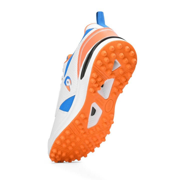 Dnine Blaster 1 Rubber Stud White Orange Diva Blue Cricket Shoes @ Inside View