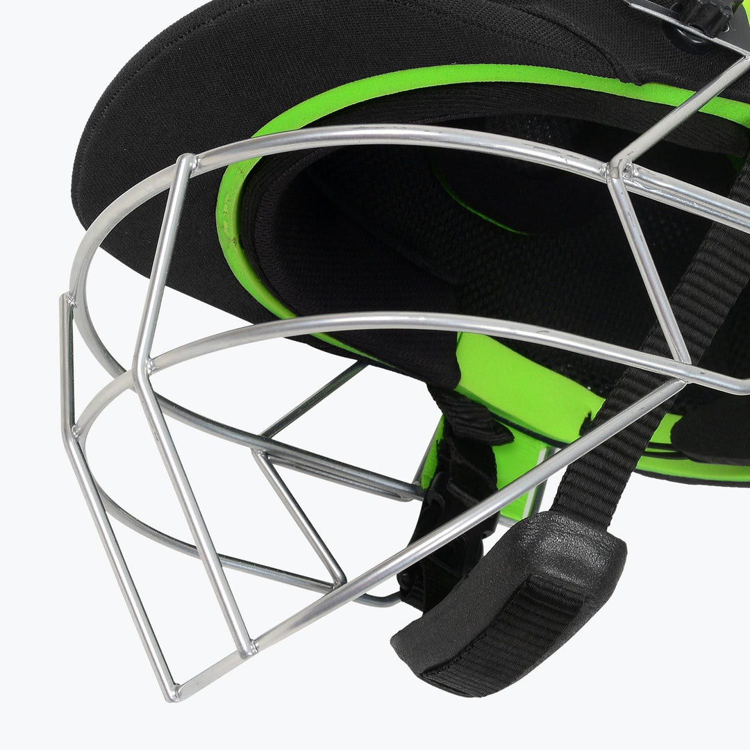 Dsc Edge Pro Black Cricket Helmet @ Front Side View 2