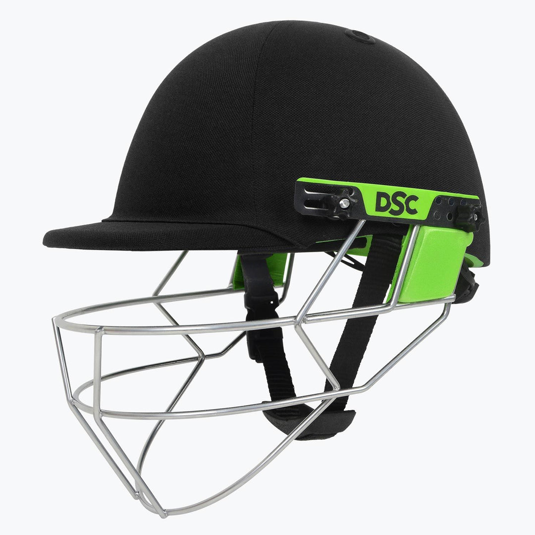 Dsc Edge Pro Black Cricket Helmet @ Side View