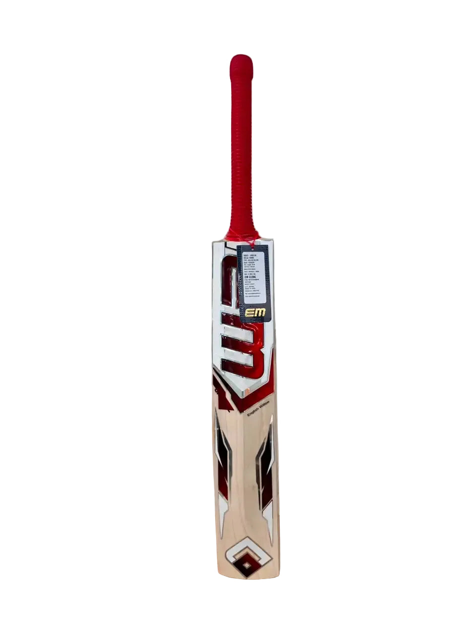 EM 360 Academy English Willow Cricket Bat Size@front view3