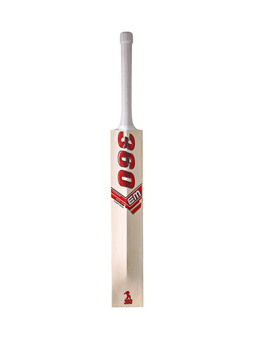 EM 360 Bold English Willow Cricket Bat Size SH @ Front ViewEM 360 Bold English Willow Cricket Bat Size SH @ Back View