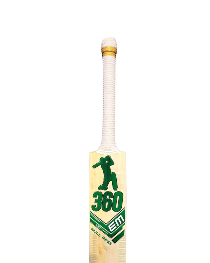 EM 360 Bull Ring Kashmir Willow Cricket Bat Size SH @ Face View 